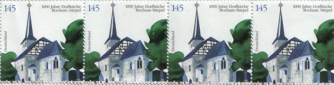 Briefmarke zum 1000 jährigen Jubiläum der Stiepeler Dorfkirche