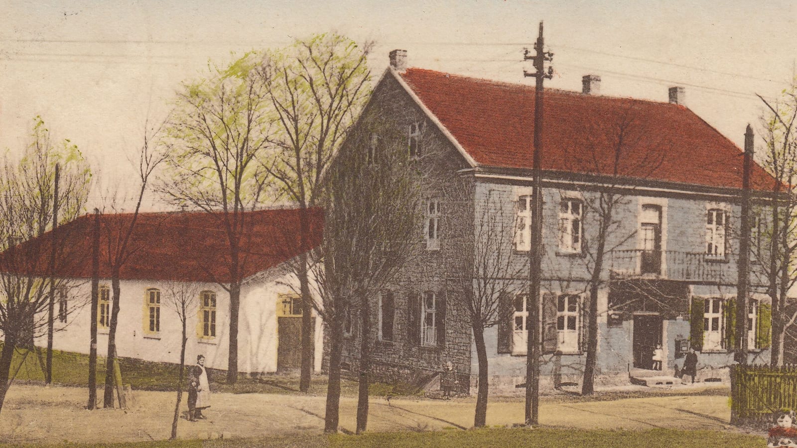 Am Beginn der Surkenstraße: die Wirtschaft von Emil Rumberg, Ende der 1920er Jahre (Restaurant zur Post)