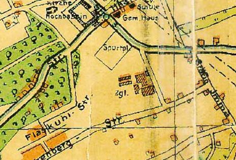 Stadtplan-Ausschnitt 1929: An der Stelle der Ziegelei ist heute der Tennis- und Sportplat. Foto: Amt für Geoinformation, Liegenschaften und Kataster der Stadt Bochum, Kontrollnummer: BO/11/367 Stadt Bochum