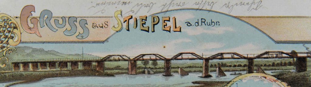 Die zweite Brücke auf einer Postkarte, ca. 1910.