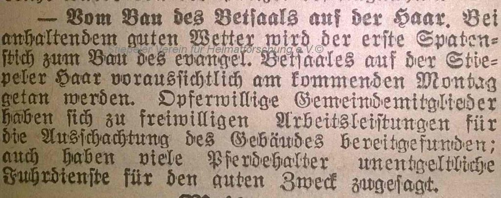 Lutherhaus: 1. Spatenstich März 1930