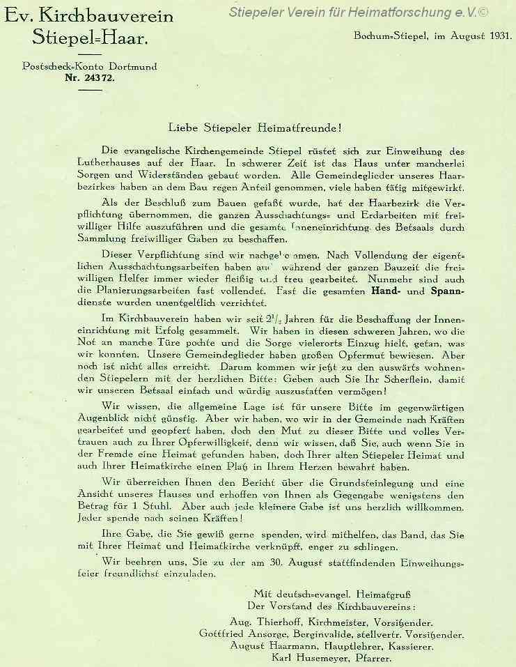 Lutherhaus: Einladung zur Einweihung
