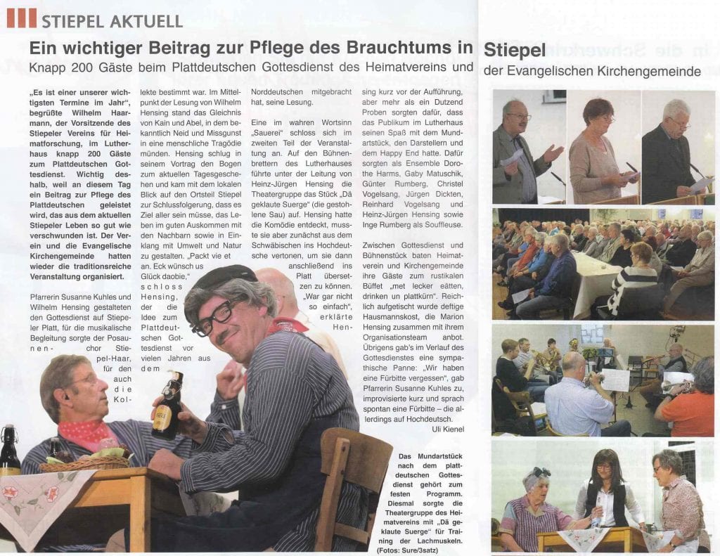Plattdeutscher Abend 2018