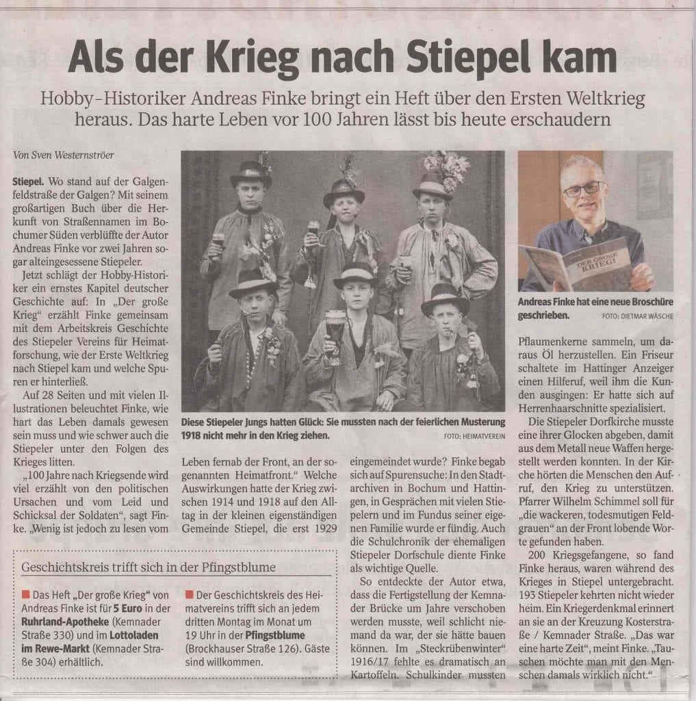 WAZ vom 23. November 2018