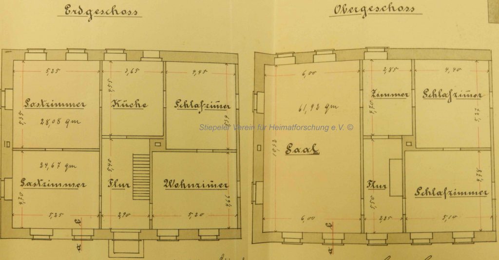 Königshof, Grundriss zum Konzessionsantrag 1898