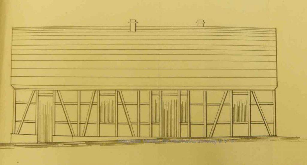 Skizze des ersten Hauses Eickmeier, um 1860