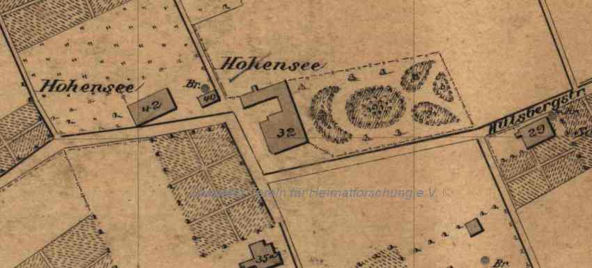 Gartenanlage an der Hülsbergstraße nach 1900