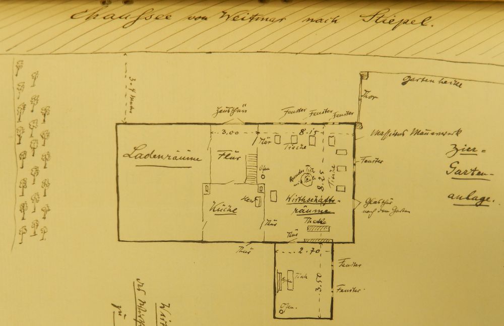 Skizze zur Konzession 1897 Foto: Stadtarchiv Bochum